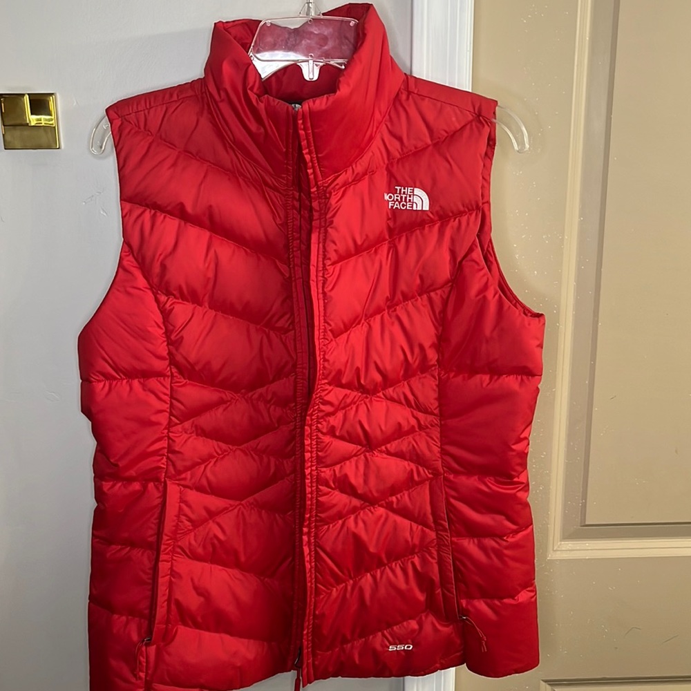 Red North Face Down fleece Size Medium